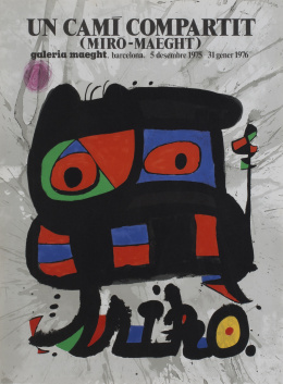 1207.  Cartel litográfico de la exposición Joan Miró en la Galería Maeght, 1975.