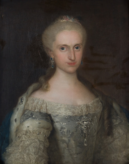 844.  ATRIBUIDO A FRANCESCO LIANI (Escuela italiana, siglo XVIII)Retrato de María Amalia de Sajonia..