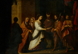 380.  ESCUELA SEVILLANA, SIGLO XVIIDesposorios de la Virgen..