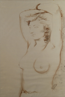 585.  MANUEL ALCORLO (Madrid, 1935)Desnudo femenino