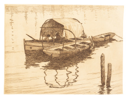926.  JOSÉ PEDRAZA OSTOS (Sevilla, 1880-Valencia, 1937)“Barcas”