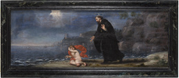262.  JOSÉ GARCÍA HIDALGO (1645-1717)San Agustín y el misterio de la Trinidad.