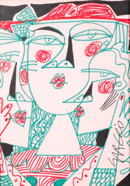 577.  JUAN GARCÉS (Marín, 1935 - Madrid, 2014)Tres figuras femeninas