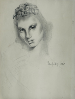 895.  TAMARA DE LEMPICKA  (Varsovia, Polonia, 1898 - Cuernavaca, México, 1980)“Tête de femme”, 1928.
