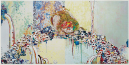 901.  TAKASHI MURAKAMI (Itabashi, Tokio, 1962)“A picture of the blessed lion who stares at death”, 2010.