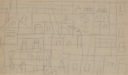 879.  JOAQUÍN TORRES-GARCÍA (Montevideo, Uruguay, 1874 - 1949)Ciudad, c.1943.