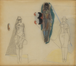 1175.  RICHARD LINDNER (Hamburgo, 1901 - Nueva York, 1978)Study of three women, 1961.