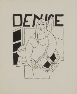 1177.  JUAN GRIS (Madrid, 1887 - Boulogne-sur-Seine, 1927)Denise, c.1925.