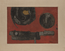 343.  JOSÉ CABALLERO (Huelva, 1915 - Madrid, 1991)“Vestigios planetarios”, 1968.