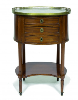 1112.  Mesa auxiliar de salón Luis XVI Francia, ffs. S. XVIII - pps. S. XIX.