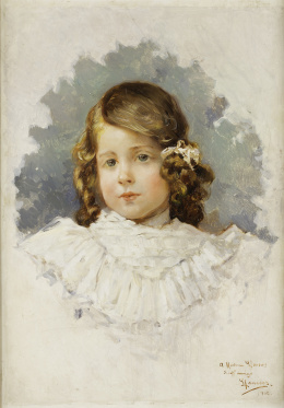 955.  JOSÉ SAN BARTOLOMÉ LLANECES (Madrid, 1864-1919)Retrato de n
