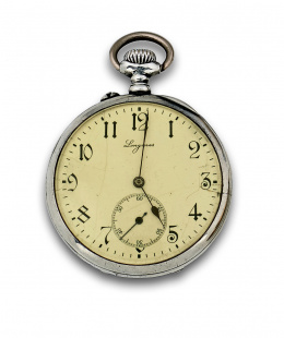 208.  Reloj lepine LONGINES Art-Decó en plata.