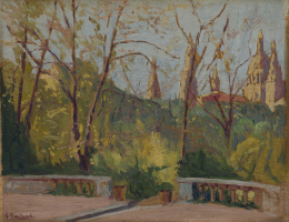 288.  G.BESTARD (s.XX)“Vista de la Basílica de Sacre-Coeur, París”.