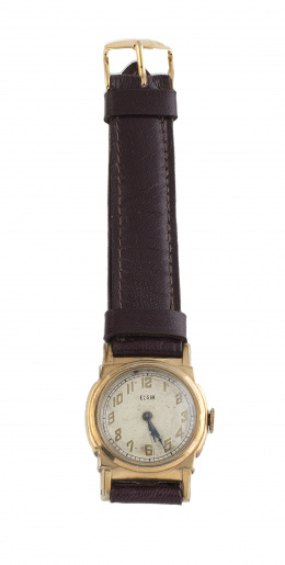 809.  Reloj ELGIN años 30 en metal plaqué or