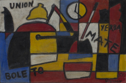937.  MANUEL AGUIAR (Montevideo, 1927)Composición constructiva, 1951.