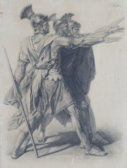 267.  ARTHUR GAILLARD (Escuela francesa, siglo XIX)El juramento de los Horacios, 1872.