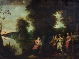 413.  ATRIBUÍDO A ARTUS WOLFAERTS (1581-1641)Moisés salvado de las aguas.