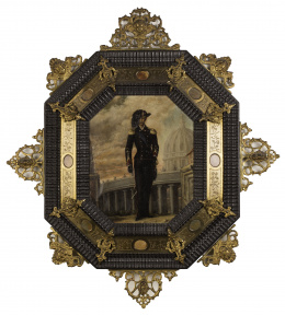 951.  ESCUELA ESPAÑOLA, SIGLO XIXPareja de retratos de soldados 