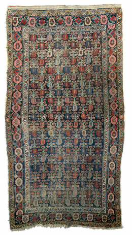 412.  Alfombra persa Malayer en lana anudada a mano.Persia, h. 1880 - 1900.