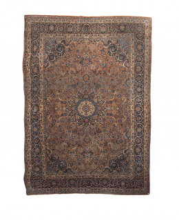 1114.  Antigua alfombra persa Meshadh.1920..