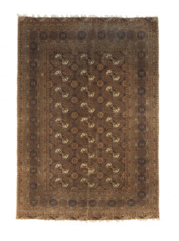 1118.  Alfombra en lana tribal Tturcoma, Mauri Bokkahara.