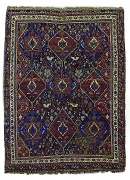 1039.  Alfombra antigua con decoración geométrica, Shiraz Gashgai,.