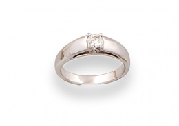 128.  Sortija solitario de brillante de 0,25 ct