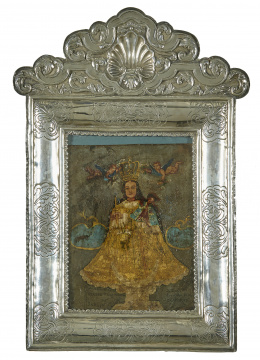 218.  ESCUELA BOLIVIANA, SIGLO XVIIIExvoto de la Virgen Candelaria..