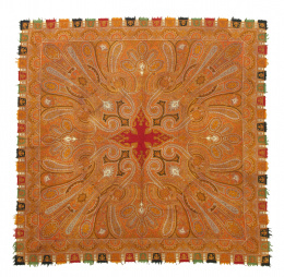 646.  Pasley en lana con motivo de “boteh”.S. XIX.