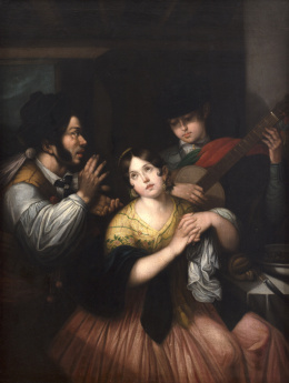 958.  ESCUELA SEVILLANA, SIGLO XIXLa Serenata