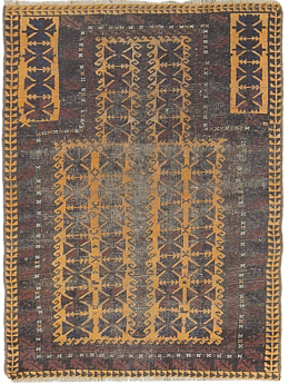 429.  Alfombra de oración afgana, ffs. del S. XIX.