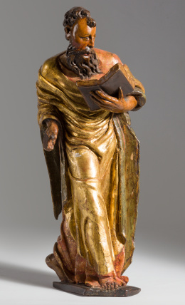 1279.  "Apóstol"Atribuido a Juan de Cambray, escuela Palentina, mediados del S. XVI.Madera tallada, dorada y policromada..