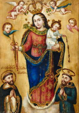 472.  ESCUELA COLONIAL, H. 1800-50Nuestra Señora del Rosario de Chiquinquirá