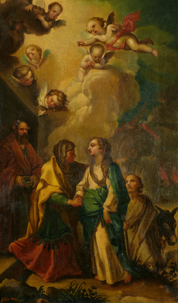 174.  CÍRCULO DE FRANCISCO BAYEU (Escuela española, S. XVIII)La Visitación..