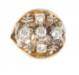 641.  Sortija bombée de brillantes años 60 