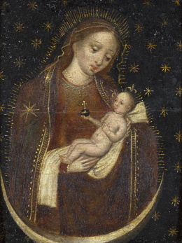 301.  ESCUELA FLAMENCA, H. 1700Virgen con el Niño.