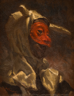 746.  MANUEL MONEDERO (Sevilla, 1925 - 2002)Joven con máscara.