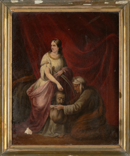 452.  ESCUELA ESPAÑOLA, SIGLO XIXJudith con la cabeza de Holofernes.