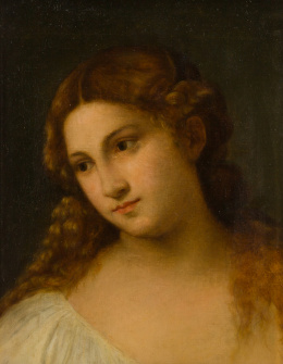 824.  COPIA DE TIZIANO (Escuela francesa, siglo XIX)Flora..