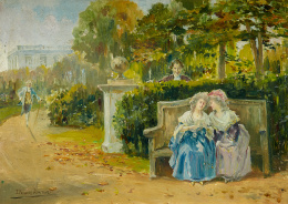 392.  JOAQUÍN PALLARÉS ALLUSTANTE (Zaragoza, 1853-1935)Escena gal