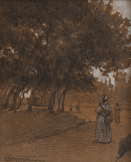 745.  ESCUELA ESPAÑOLA, SIGLO XIXEn el parque