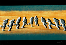 284.  JUAN GENOVÉS (Valencia, 1930)“Carreras”, 2003.