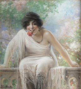 811.  JULIO BORRELL PLA (Barcelona, 1877-1957)Pareja de retrato d