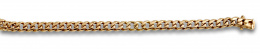 803.  Pulsera de cadena de eslabón barbado macizo en oro de 18K.