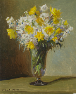 773.  ENRIQUE SEGURA IGLESIAS (Sevilla, 1906 - Madrid, 1994)Jarrón de Flores.