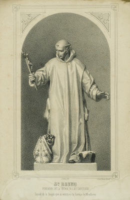 905.  JOSÉ VALLEJO Y GALEAZO (1821- 1882)San Bruno que se venera en la Cartuja de Miraflores..