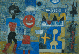 781.  ANA GARCÍA PAN (La Coruña, 1950) “Escena nocturna”, 2000.