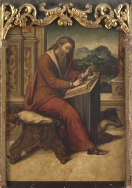 1130.  DISCÍPULO DE JOAN DE JOANES (Escuela valenciana, siglo XVI)San Lucash. 1530-1550.