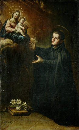 752.  ALONSO DEL ARCO (Madrid, h. 1635- 1704)Aparición de la Virgen  y el Niño a San Estanislao de Kostka..