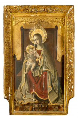 793.  MAESTRO DE PEREA (Valencia, activo entre 1490 y 1510)“Virgen de la Almoyna”..